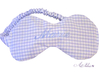 Personalisierte Schlafmaske Vichy bleu, bestickt